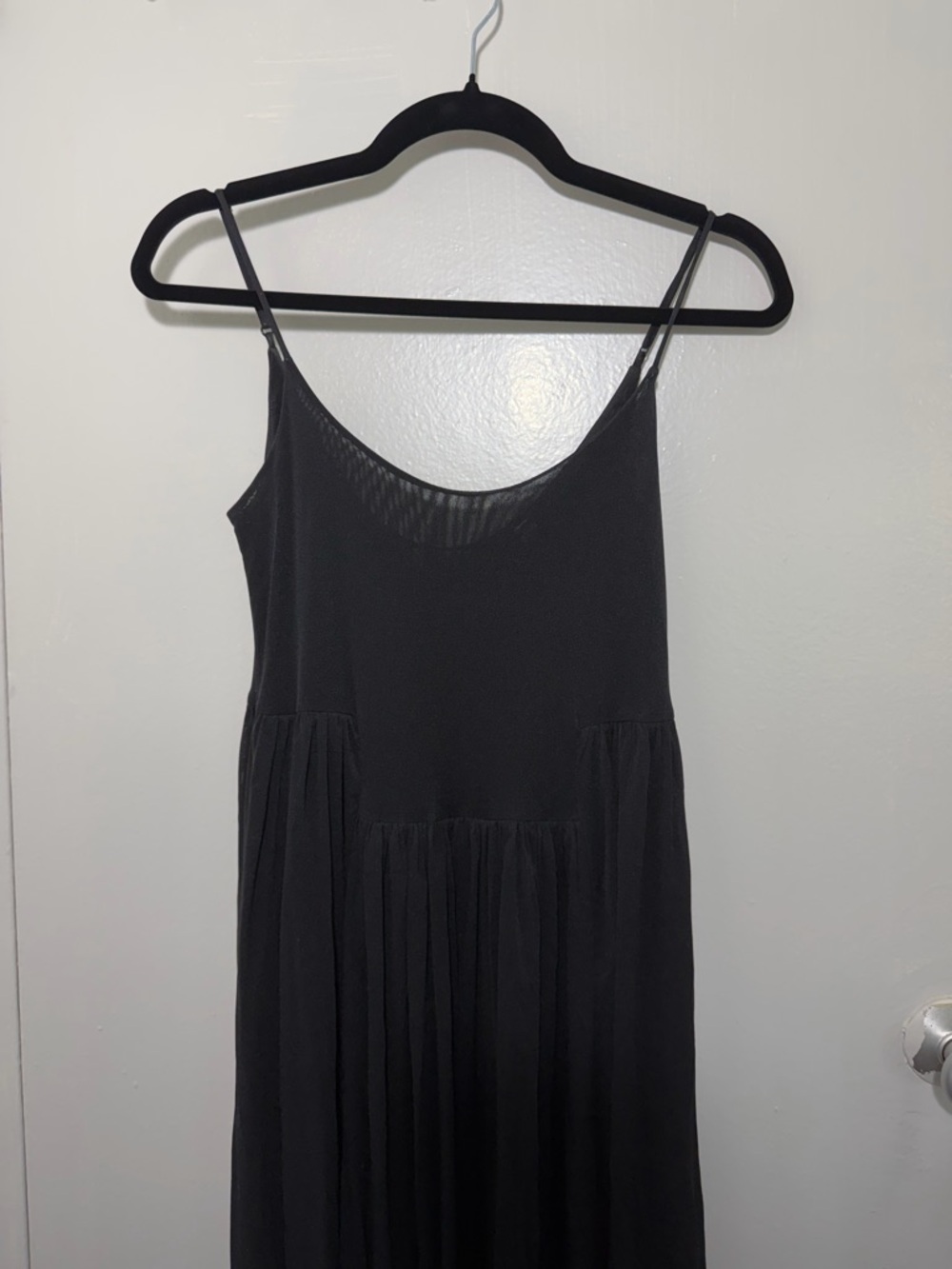 Vince Black Strap Spaghetti Maxi Dress